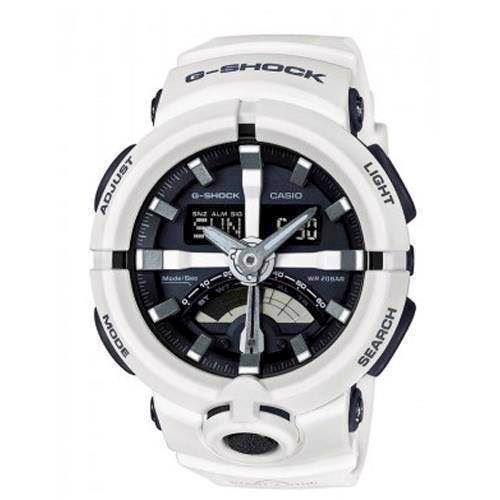 Image of hvid / sort resin med stål G-Shock quartz multifunktion (5478) Herre ur fra Casio